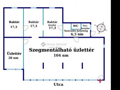 Eladó utcai bejáratú üzlethelység Székesfehérvár