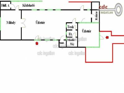 Eladó utcai bejáratú üzlethelység Tass