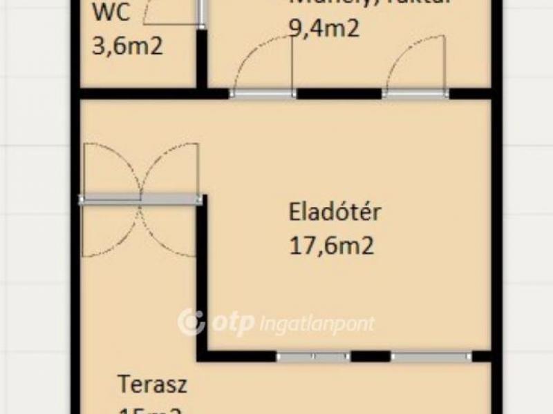 Eladó utcai bejáratú üzlethelység Balatonszárszó